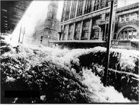Elizabeth St RAIN Storm 1970's